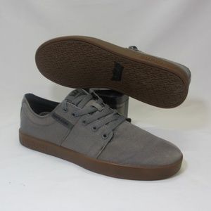 EUC Supra Stacks II Gray & Gum Canvas Skate Shoes